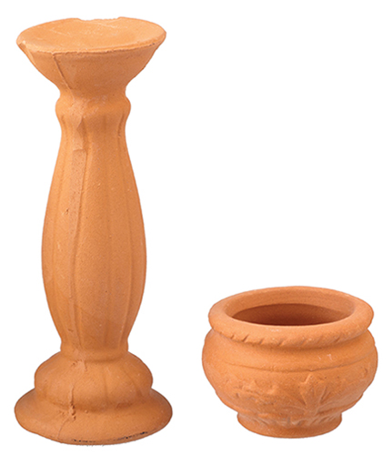 Terra Cotta Planter on Pedestal